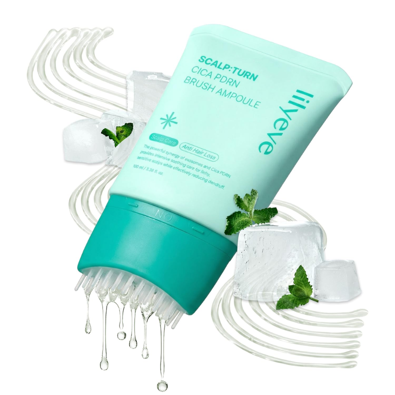 Lilyeve Scalp Turn CICA PDRN Brush Ampoule 100ml – Tratamento Capilar Coreano com PDRN e Centella Asiática
