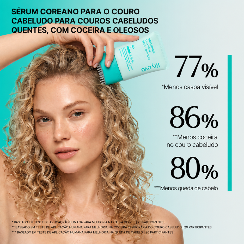 Lilyeve Scalp Turn CICA PDRN Brush Ampoule 100ml – Tratamento Capilar Coreano com PDRN e Centella Asiática