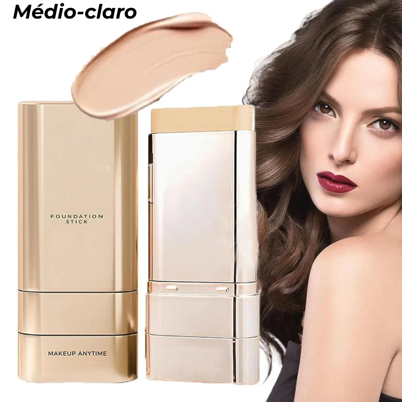 (Compre 1 Leve 2) Base Stick Coreana 2 em 1 - Cobertura Impecável com Toque Natural