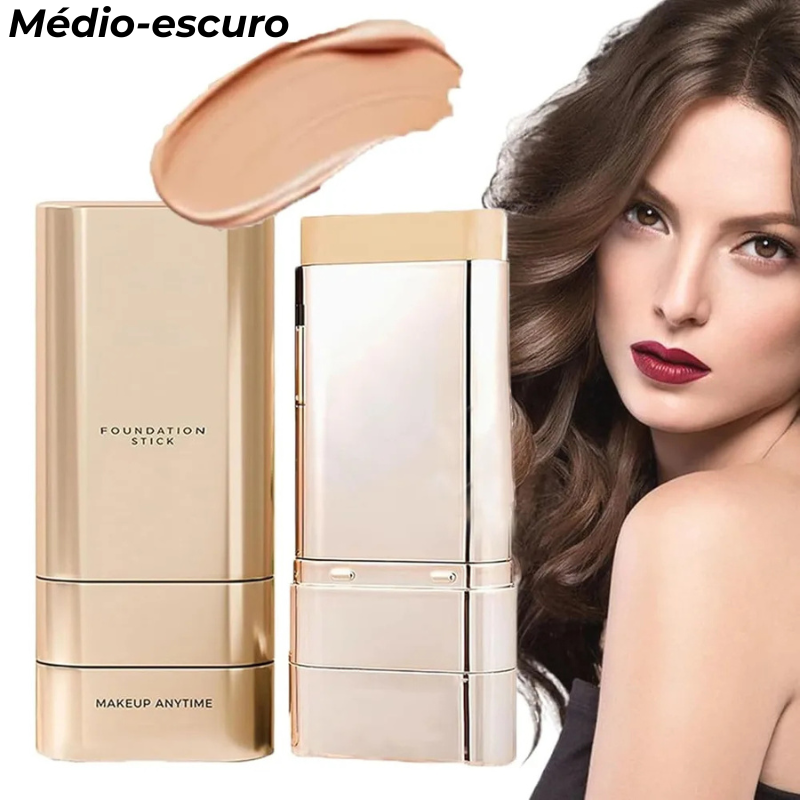 (Compre 1 Leve 2) Base Stick Coreana 2 em 1 - Cobertura Impecável com Toque Natural